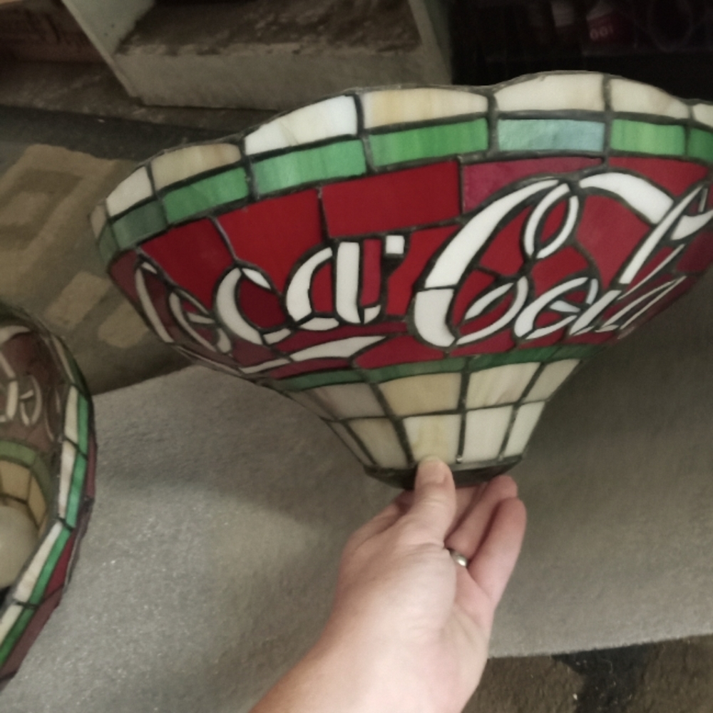 Rare Coca-Cola Tiffany Style Floor Lampshade
